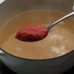 two tablespoons of tomato paste