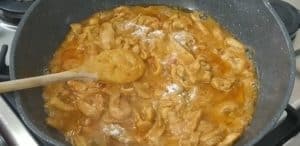 After 10 minutes, add 2 instant chicken broth